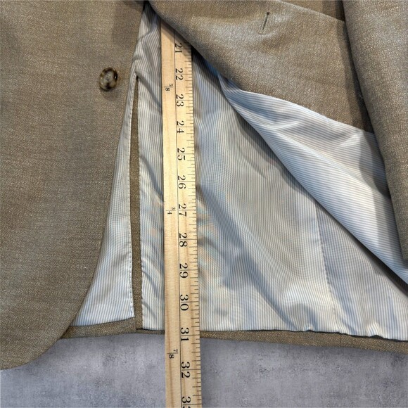 JOS A BANK Mens Blazer 44R LINEN/WOOL Taupe Sport Coat Two Button Jacket Suits - Picture 10 of 16